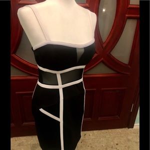 XOXO black form fitting dress